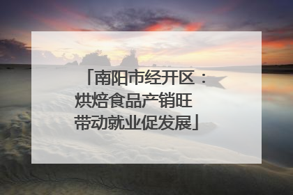 南阳市经开区：烘焙食品产销旺 带动就业促发展