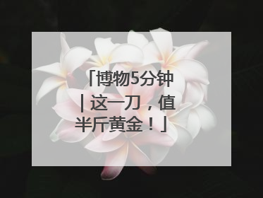 博物5分钟｜这一刀，值半斤黄金！