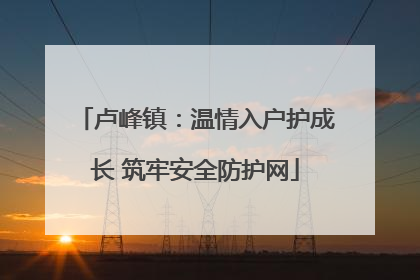 卢峰镇：温情入户护成长 筑牢安全防护网
