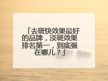 去斑快效果最好的品牌，淡斑效果排名第一，到底强在哪儿？