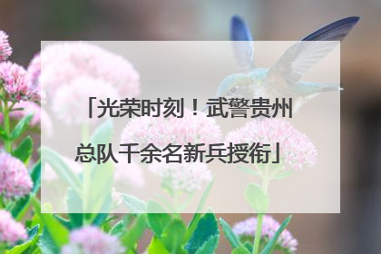 光荣时刻！武警贵州总队千余名新兵授衔