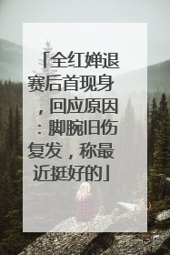 全红婵退赛后首现身，回应原因：脚腕旧伤复发，称最近挺好的