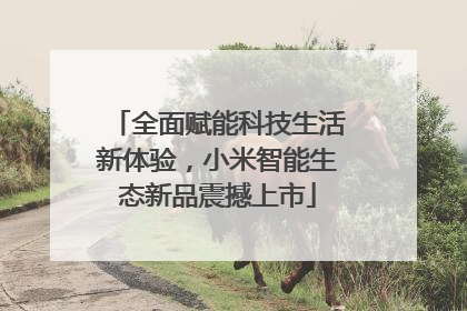 全面赋能科技生活新体验，小米智能生态新品震撼上市