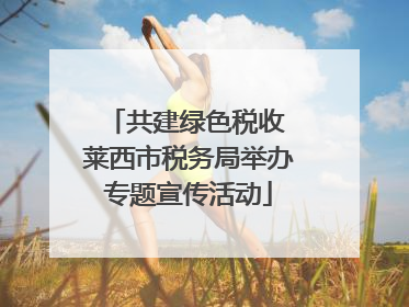 共建绿色税收 莱西市税务局举办专题宣传活动