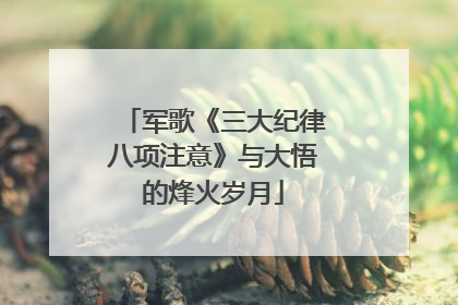 军歌《三大纪律八项注意》与大悟的烽火岁月
