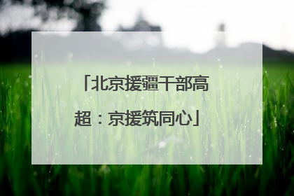 北京援疆干部高超：京援筑同心