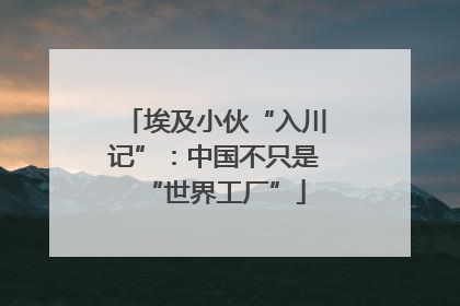 埃及小伙“入川记”：中国不只是“世界工厂”