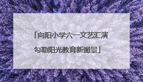 向阳小学六一文艺汇演勾勒阳光教育新图景