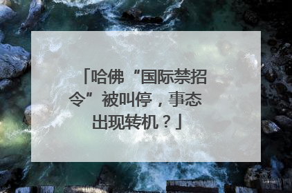 哈佛“国际禁招令”被叫停，事态出现转机？