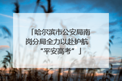 哈尔滨市公安局南岗分局全力以赴护航“平安高考”