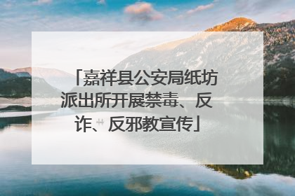 嘉祥县公安局纸坊派出所开展禁毒、反诈、反邪教宣传