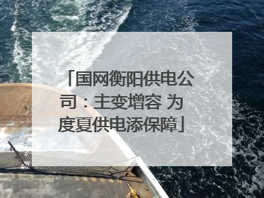 国网衡阳供电公司：主变增容 为度夏供电添保障