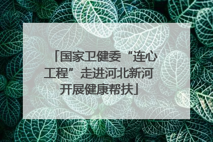 国家卫健委“连心工程”走进河北新河开展健康帮扶