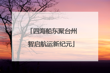 四海船东聚台州 智启航运新纪元