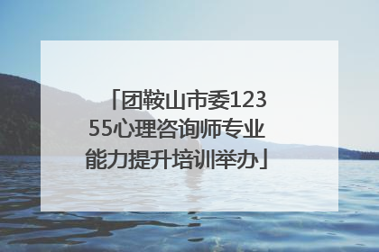 团鞍山市委12355心理咨询师专业能力提升培训举办