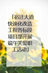 宿迁大道快速化改造工程各标段项目部开展端午关爱职工活动