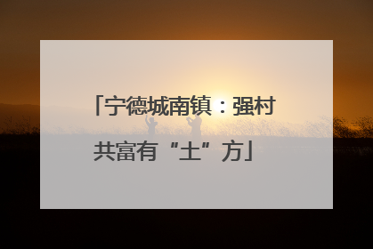 宁德城南镇：强村共富有“土”方