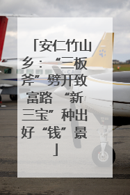 安仁竹山乡：“三板斧”劈开致富路 “新三宝”种出好“钱”景