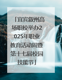 宜宾叙州高场职校举办2025年职业教育活动周暨第十七届校园技能节