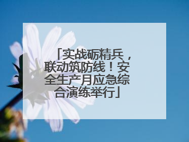实战砺精兵，联动筑防线！安全生产月应急综合演练举行