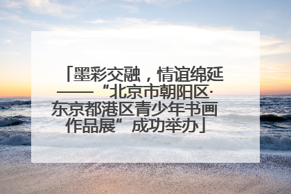 墨彩交融，情谊绵延——“北京市朝阳区·东京都港区青少年书画作品展”成功举办