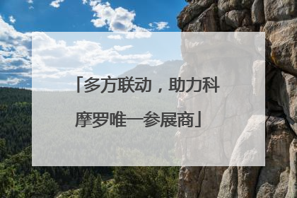 多方联动，助力科摩罗唯一参展商