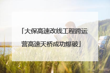 大保高速改线工程跨运营高速天桥成功爆破