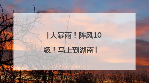 大暴雨！阵风10级！马上到湖南