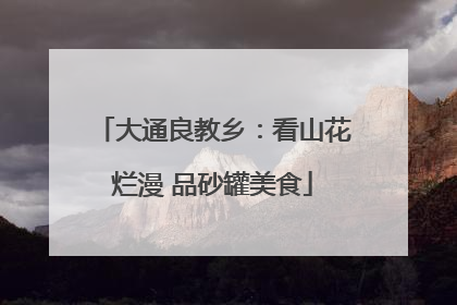 大通良教乡：看山花烂漫 品砂罐美食