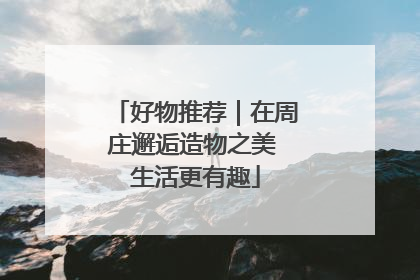 好物推荐｜在周庄邂逅造物之美 生活更有趣