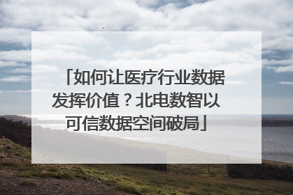 如何让医疗行业数据发挥价值？北电数智以可信数据空间破局
