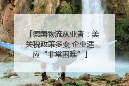 德国物流从业者：美关税政策多变 企业适应“非常困难”