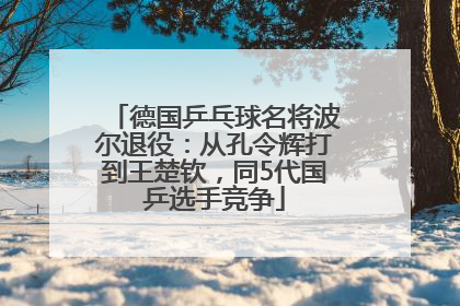 德国乒乓球名将波尔退役：从孔令辉打到王楚钦，同5代国乒选手竞争