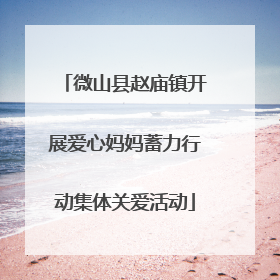 微山县赵庙镇开展爱心妈妈蓄力行动集体关爱活动