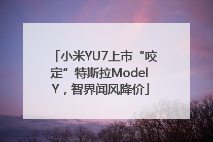 小米YU7上市“咬定”特斯拉Model Y，智界闻风降价
