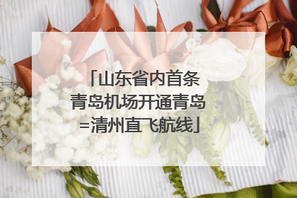 山东省内首条 青岛机场开通青岛=清州直飞航线