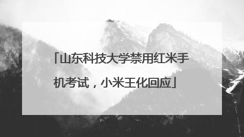 山东科技大学禁用红米手机考试，小米王化回应