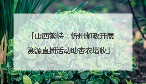 山西繁峙：忻州邮政开展溯源直播活动助杏农增收