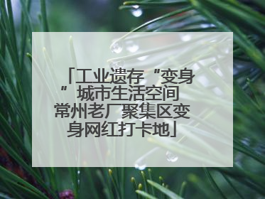工业遗存“变身”城市生活空间 常州老厂聚集区变身网红打卡地