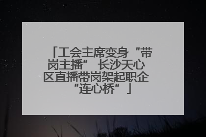 工会主席变身“带岗主播” 长沙天心区直播带岗架起职企“连心桥”