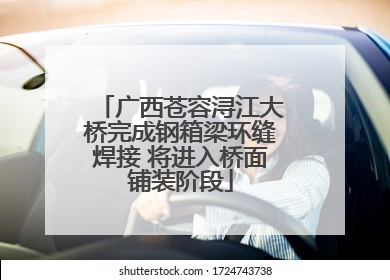 广西苍容浔江大桥完成钢箱梁环缝焊接 将进入桥面铺装阶段