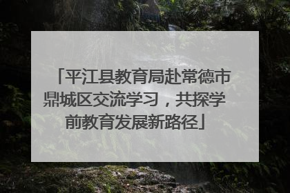 平江县教育局赴常德市鼎城区交流学习，共探学前教育发展新路径