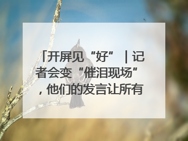 开屏见“好”｜记者会变“催泪现场”，他们的发言让所有人红了眼眶