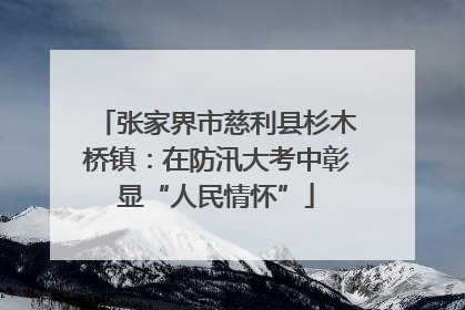 张家界市慈利县杉木桥镇：在防汛大考中彰显“人民情怀”