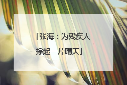 张海：为残疾人撑起一片晴天