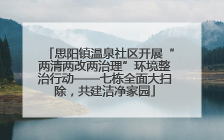 思阳镇温泉社区开展“两清两改两治理”环境整治行动——七栋全面大扫除，共建洁净家园