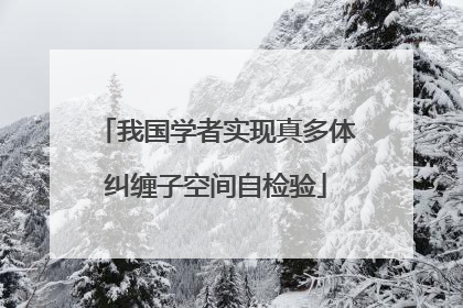 我国学者实现真多体纠缠子空间自检验