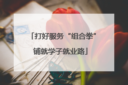 打好服务“组合拳” 铺就学子就业路