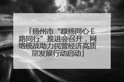 扬州市“绿扬同心·E路同行”推进会召开，网络统战助力民营经济高质量发展行动启动