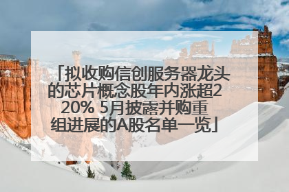 拟收购信创服务器龙头的芯片概念股年内涨超220% 5月披露并购重组进展的A股名单一览